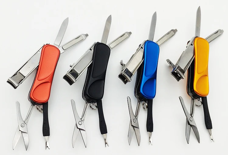 

COG Mini Fashion Keyring Swiss Knife Nail Clippers Tweezers Scissors Cuticle Pusher Multifunction Portable Hand Tools
