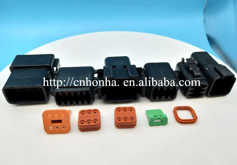12 Pin DT04 12P DT06 12S черный мужской и женский водонепроницаемый электрический провод