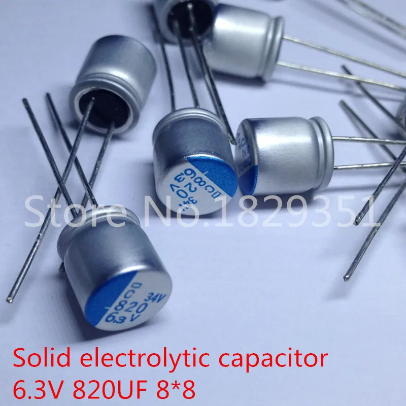 

Kapasitor Solid, 820uF 6.3v 8 * 8mm 6.3V 820uf Grafis Motherboard Kapasitor 25PCS