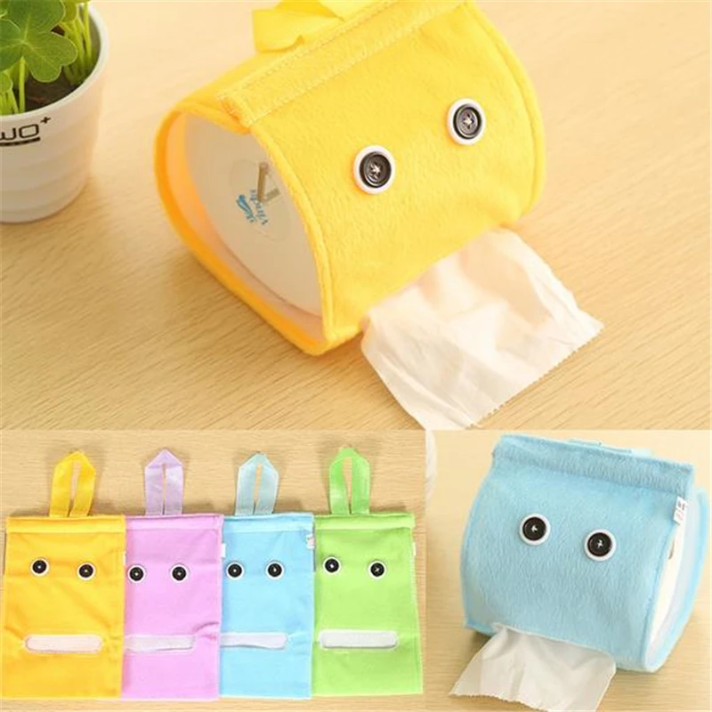 DoreenBeads Random Color Cloth Cute Tissue Case Holder Bag Napkin Home Room Storage Toilet Paper