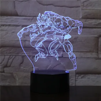 

Dragon Ball Z Night Light Son Goku VS Jiren 3D LED Illusion Table Lamp 7 Colors Changing USB Touch Action Figure Birthday Gifts