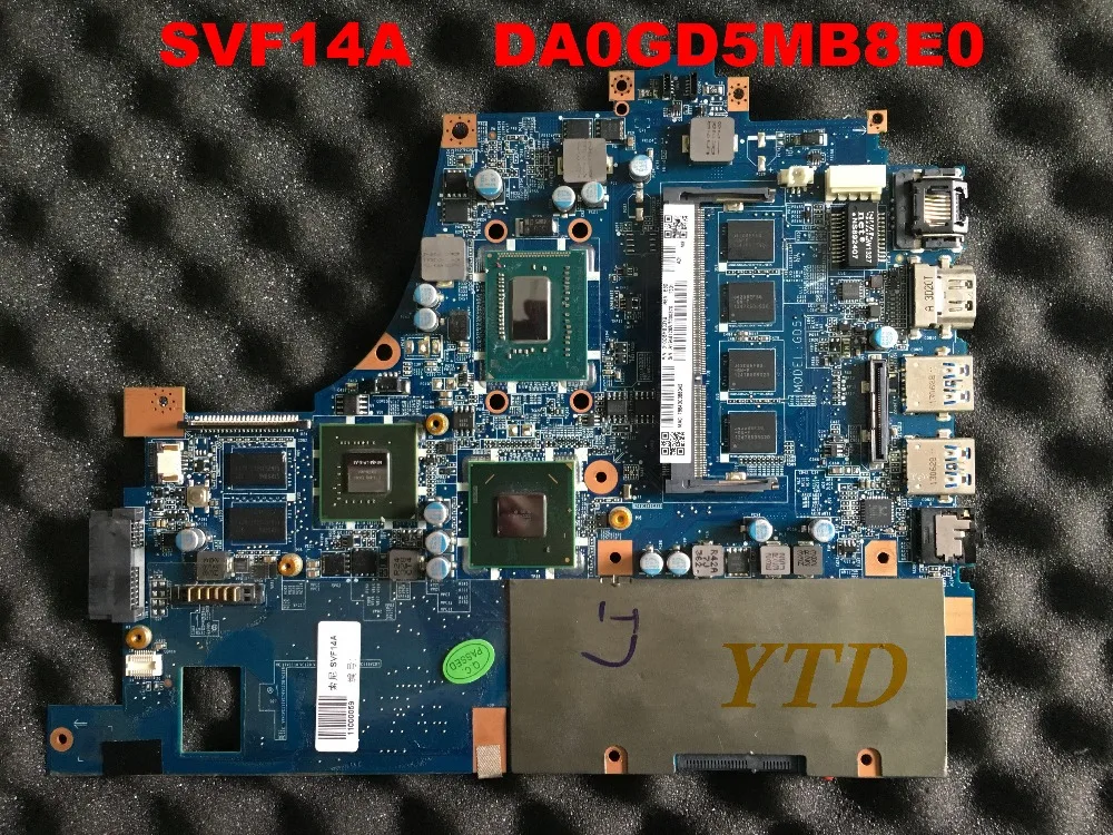 Оригинальный Для sony SVF14A материнской DA0GD5MB8E0 испытанное хорошее Бесплатная доставка разъемы