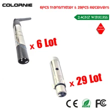 DHL Прямая поставка с фабрики,,, DMX512 беспроводной накопитель 6 шт. передатчик& 29 шт. приемник