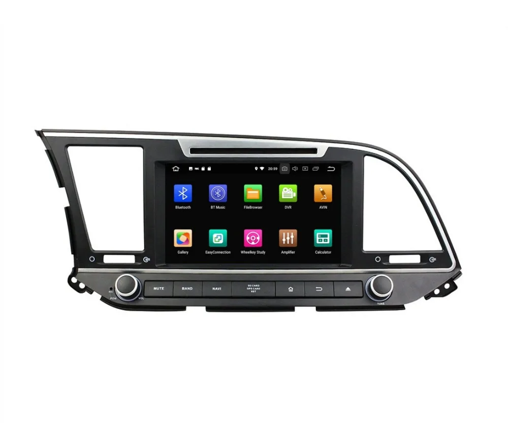 Excellent 8" Android 8.0 Car Stereo DVD Radio GPS Multimedia for Hyundai Elantra 2016 4GB RAM Bluetooth 3G/4G WIFI USB Mirror-link 4
