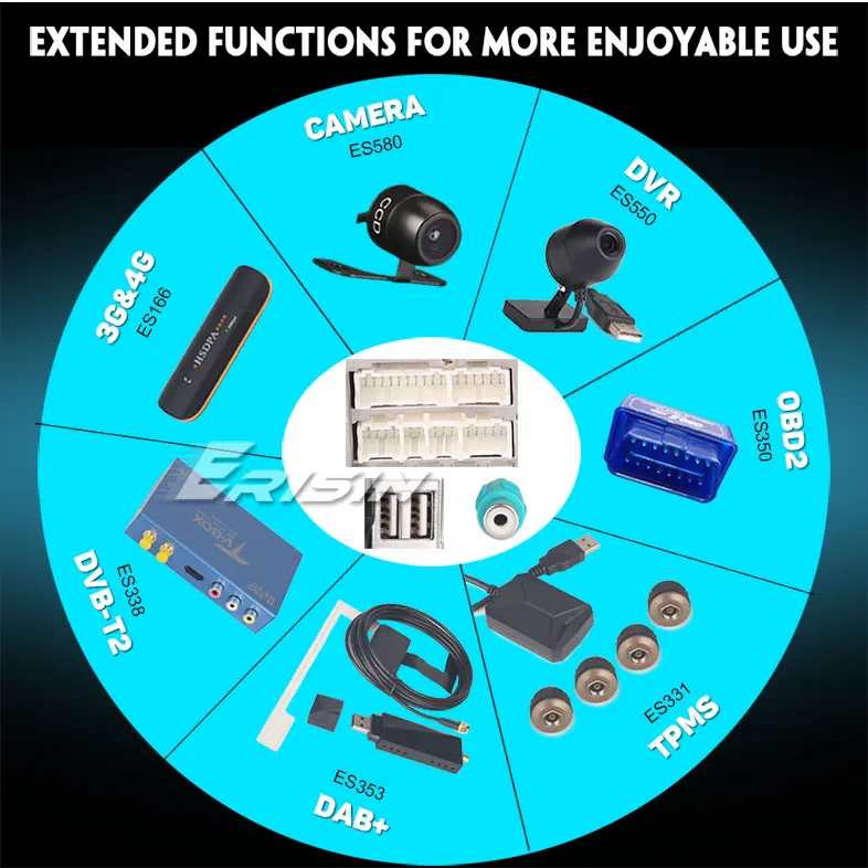 Perfect Erisin ES7496B 9" Android 8.0 Car DAB+ GPS Navi BT OBD 4G TPMS DTV-IN for BMW 3er E46 Rover75 MG ZT 15