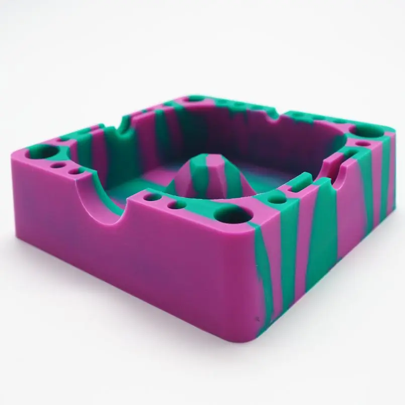 1pcs 2017 new style Extra Thick Silicone Ashtray Smokeless Round Ash