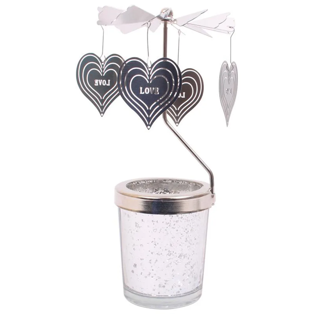 

1PCS Rotating Windmill Candle Holder Spinning Rotary Candlestick Gift Light Candle