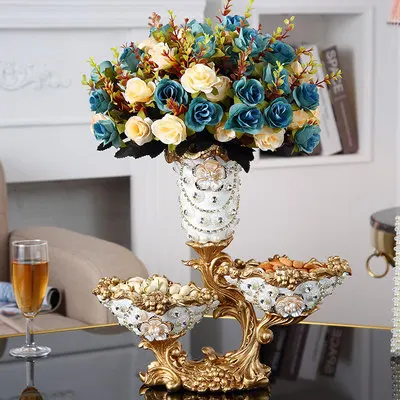 vase A Европейская коробка для салфеток журнальный столик для гостиной домашний лоток Роскошный домашний декор многофункциональный ящик для хранения пультов дистанционного управления - Цвет: vase A