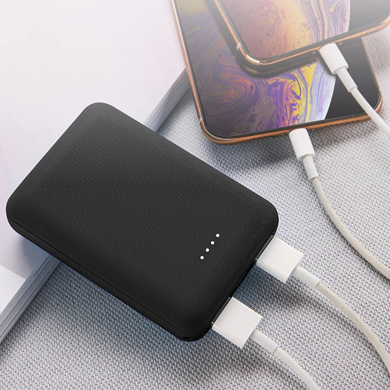 

10000mAh Dual USB 5V 2A Mini Power Bank 10000 mAh 18650 Batteries Fast Portable Charger For Xiaomi bateria externa Powerbank