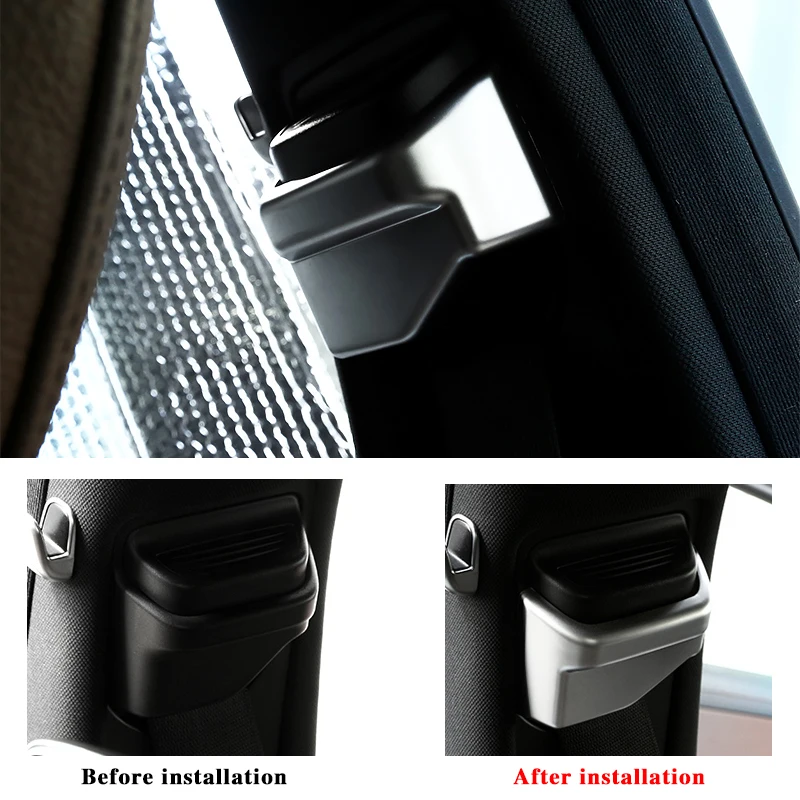 

3 styles Chrome car Seat Safety Belt Cover For W212 W222 Mercedes Benz E Class S Class 2010-2017 seat safe belt covers  