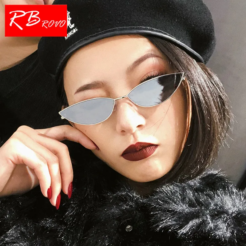

RBROVO 2018 Small Frame Mirror Sunglasses Women Round Brand Designer Metal Glasses Men Catey Glasses Vintage Oculos De Sol