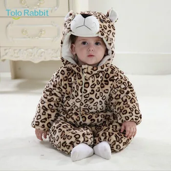 

0-24 months SUPER THICK Winter Newborn Infant Romper Baby Costume Animal Long Sleeve Flannel Hooded Baby Jumpsuit Baby Rompers