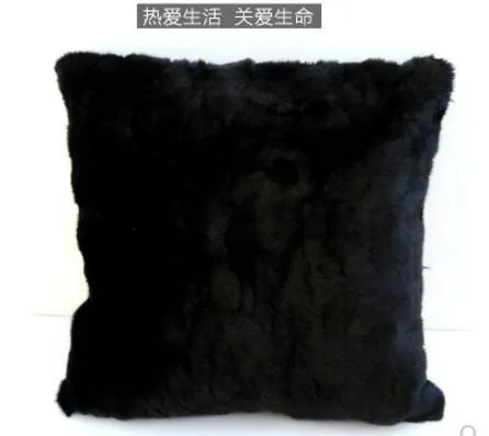 Роскошная искусственная черная меховая наволочка плюшевый черный Чехол на подушку наволочки дом украшение Гостиная