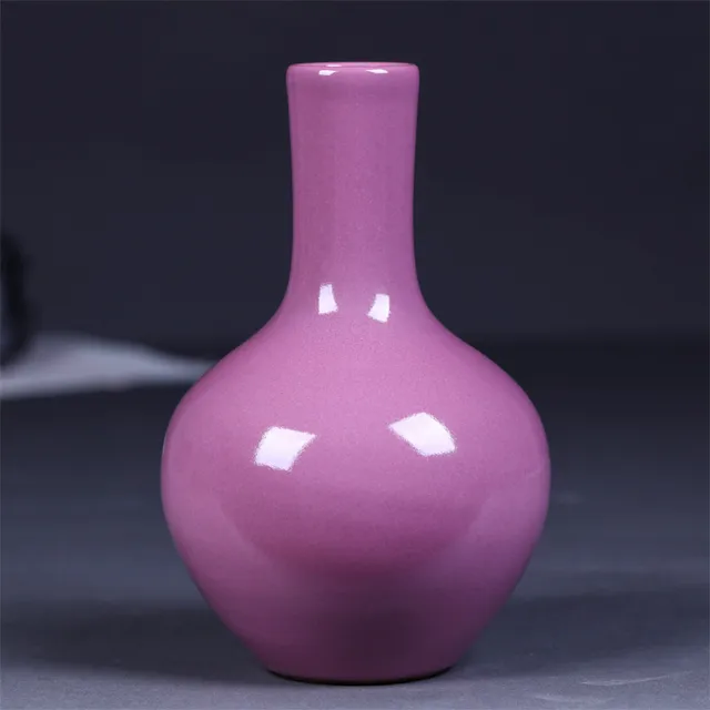 Modern Chinese Ceramic Glazed Flower Pink Vase Fashion Home Decorative Tabletop Vase Wedding Gifts 2