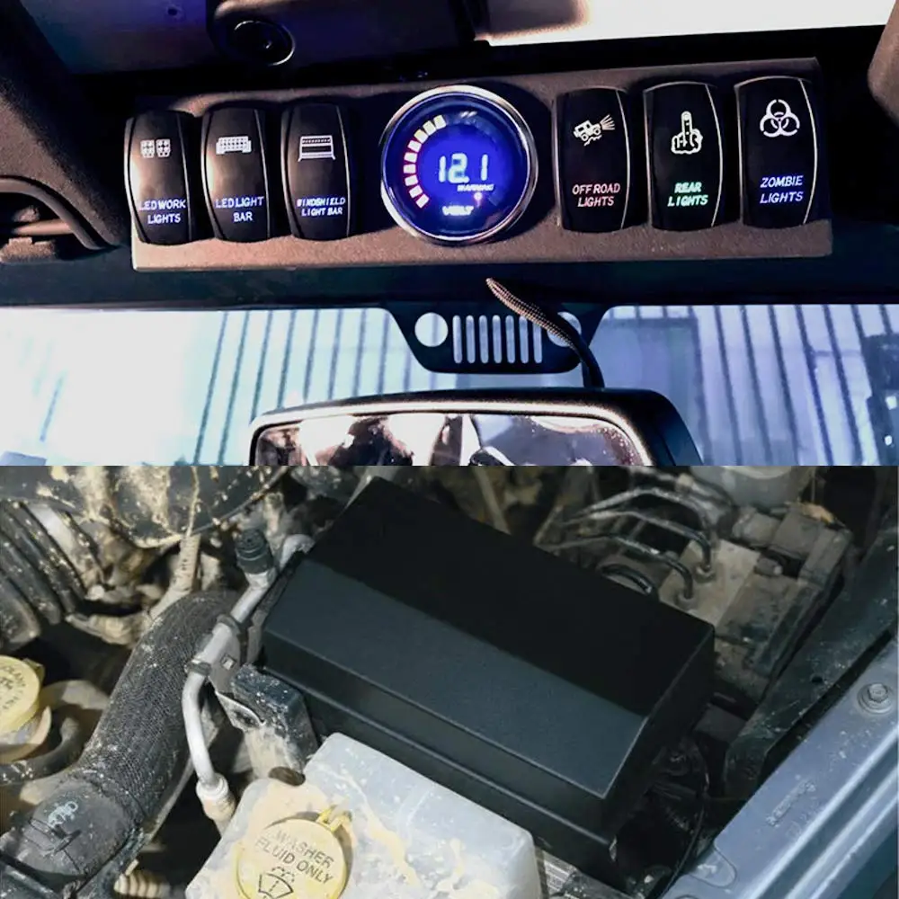 Авто 6 рокер коробка переключателей панель установка монтажного жгута комплект Jeepp Wrangler JK& JKU 2009- 6-пульт управления с помощью переключателя коробка