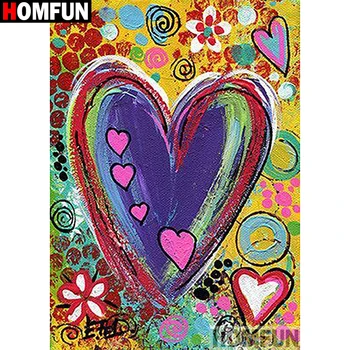 

HOMFUN Full Square/Round Drill 5D DIY Diamond Painting "Cartoon heart" Embroidery Cross Stitch 5D Home Decor A07044