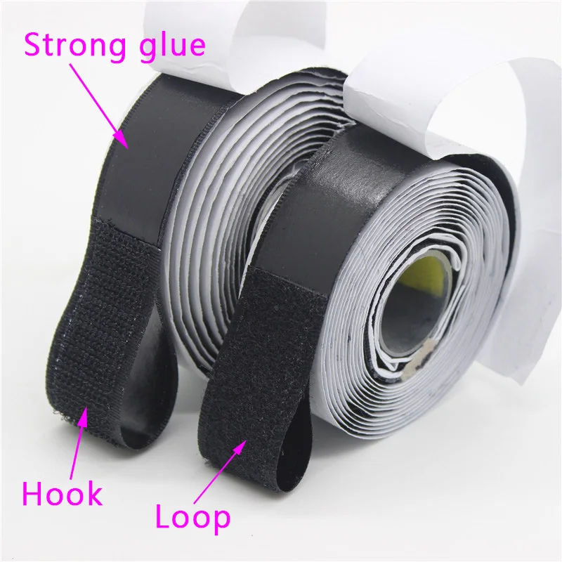 

High Bonding Width 2cm*10m/Pairs Black White Nylon Hook & Loop Self Adhesive Fastener Magic Tape Diy Craft Handmade Accessories