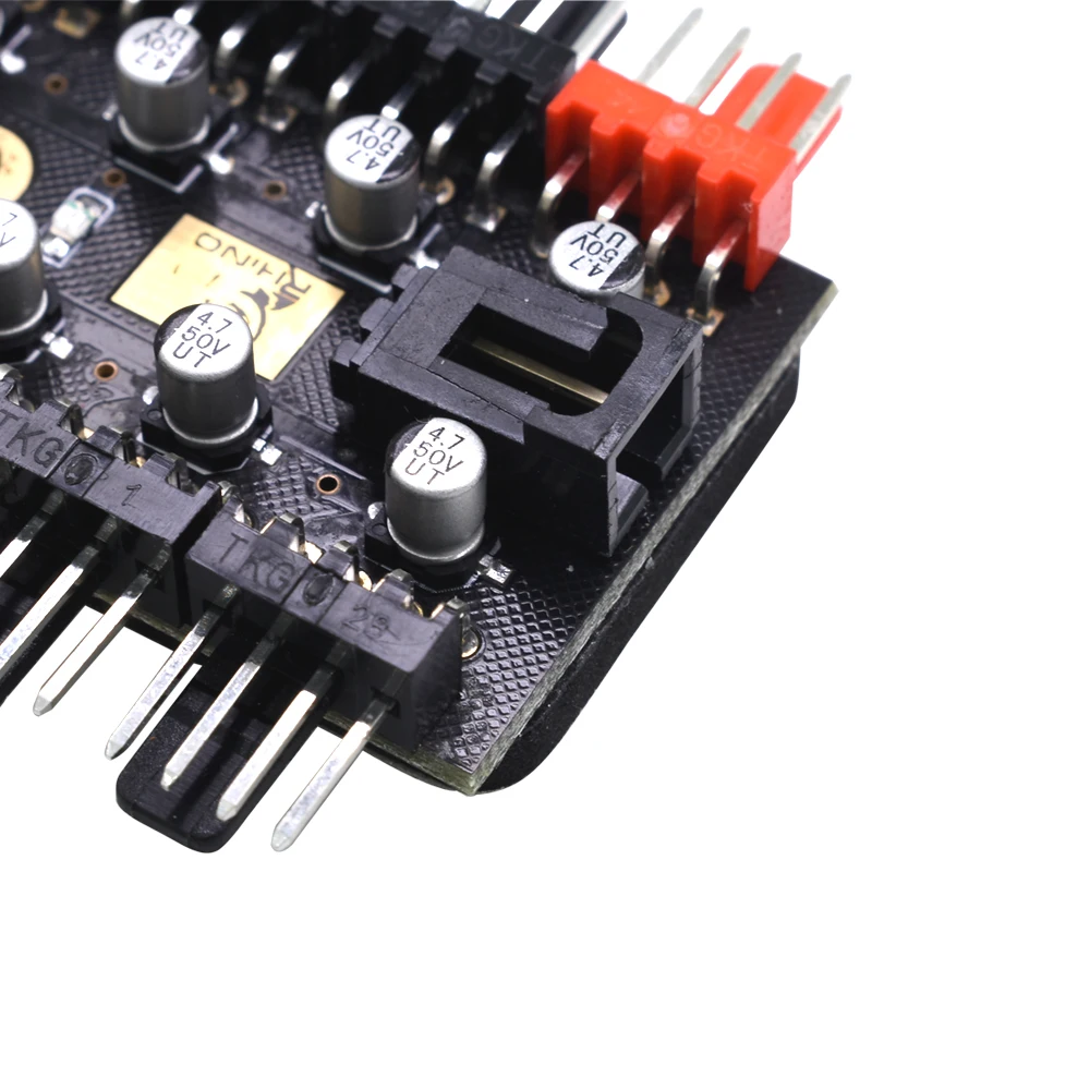 TISHRIC 1 to 10 4Pin PC Pwm Fans 4Pin Sata Hub Splitter With Led Molex Cable Cooler 12V Power Suppply Cooling Adapter For Mining