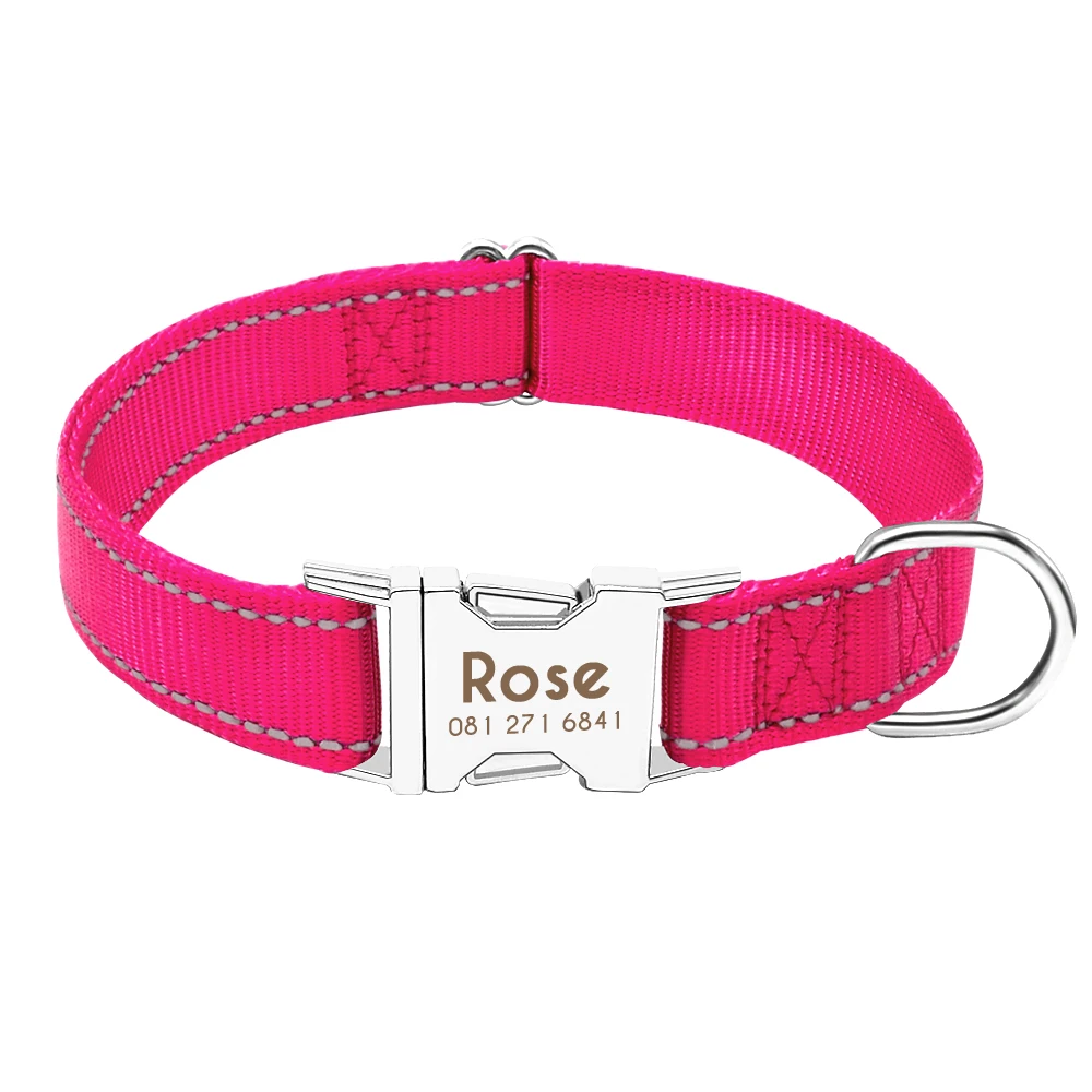 Title 11, Personazlied Dog Collar Nylon Reflective Dog Pe...
