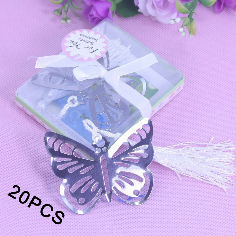 

20Pcs Butterfly Bookmark Gift Packaging For Wedding Gift Girl Communion Baby Shower Souvenirs Wedding Favors Gifts For Guest