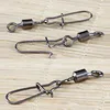 50 pcs Stainless Steel Fishing Connector Pin Bearing Rolling Swivel Snap in Box  Fishing Tackle Accessories For Lure Hook 3