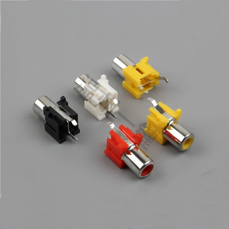 

AV core socket 2 feet RCA seat single hole PCB welding audio video socket lotus seat