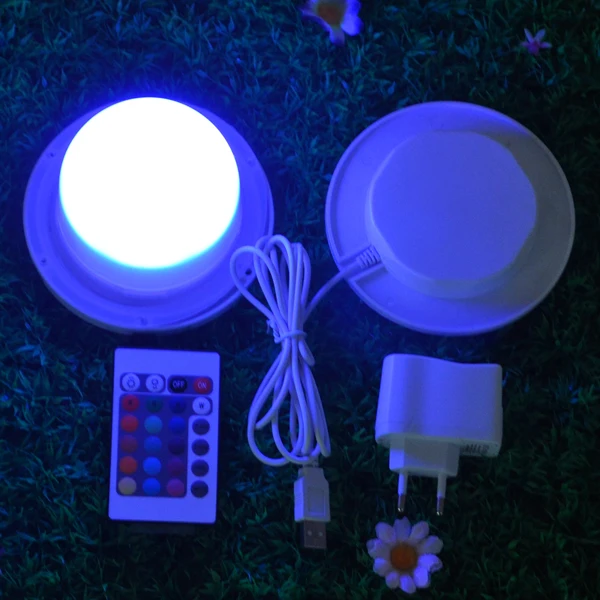 85mm Rechargeable Bulblite RGB White font b LED b font lighting system Waterproof Cordless font b