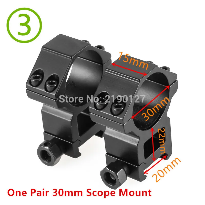 30 мм/25,4 мм Riflescope Монтажное кольцо 11 мм/20 мм рельсы ласточкин хвост высокий профиль низкий профиль для винтовки прицел охота крепление - Цвет: 3