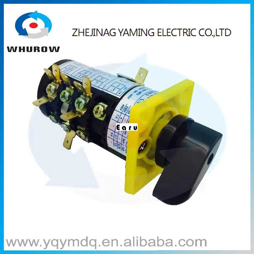 

HZ5B-20/4DG electrical Combination switches Changeover rotary cam switch 4pole position sliver contacts high voltage brown panel