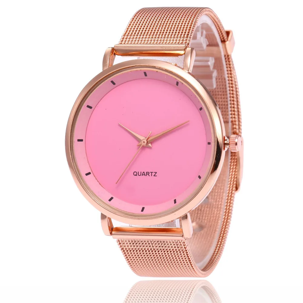 

8SEASONS Metal Watchband Multicolor Plate Quartz Wrist Watches Rose Gold Color Women Ladies Watch Clock Trendy Jewelry 1 Piece
