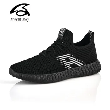 

Plus Size Men Vulcanized Shoes Male Sports Lace up Flat Shoes Casual Mesh Breathable Sneakers men tenis masculino