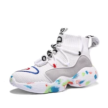 Летние влюбленные выдолбленные летающие Трикотажные Старый папа обувь камуфляжные носки обувь дышащая кроссовки для мужчин и женщин