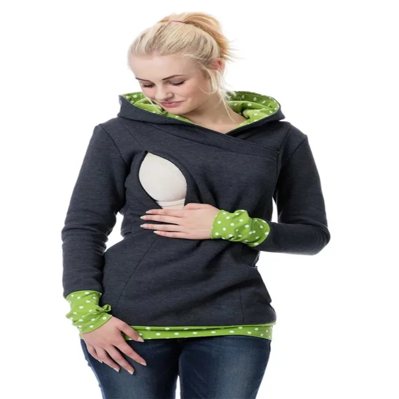 Толстовка для кормления грудью для беременных осенне-зимняя одежда для беременных Одежда для кормящих мам Топы