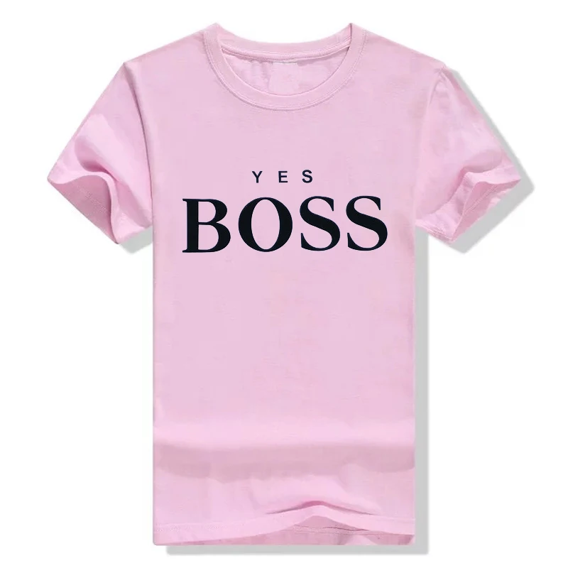 

Yes Boss Letter T Shirt Women Short Sleeve O Neck Loose Tshirt 2019 Summer Women Tee Shirt Tops camisetas verano mujer