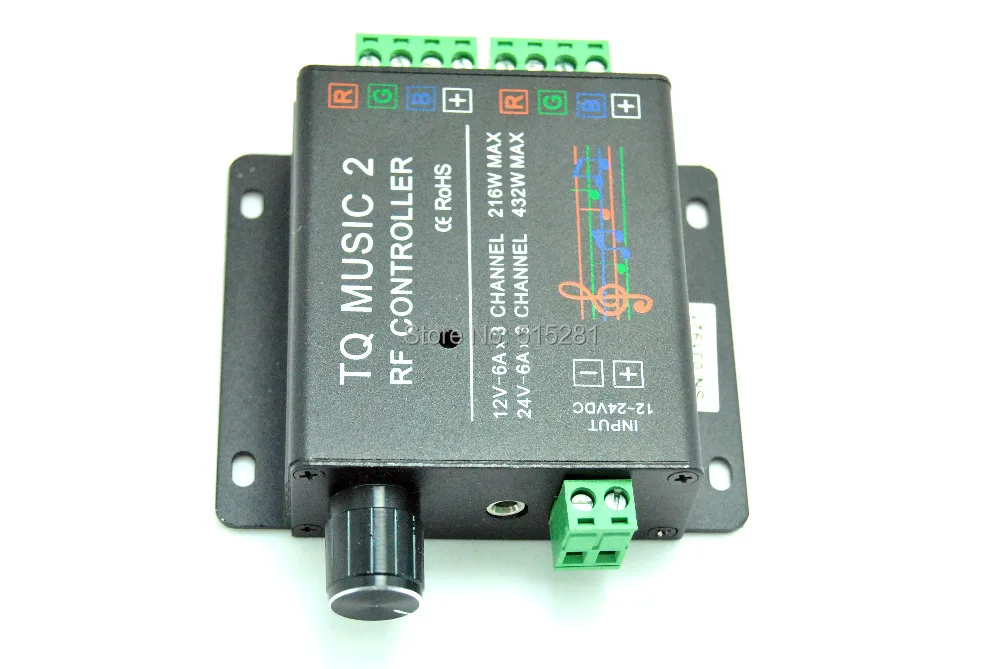 

BSOD Music RGB LED Controller DC12-24V 18A Wireless RF With Dual Output Channel
