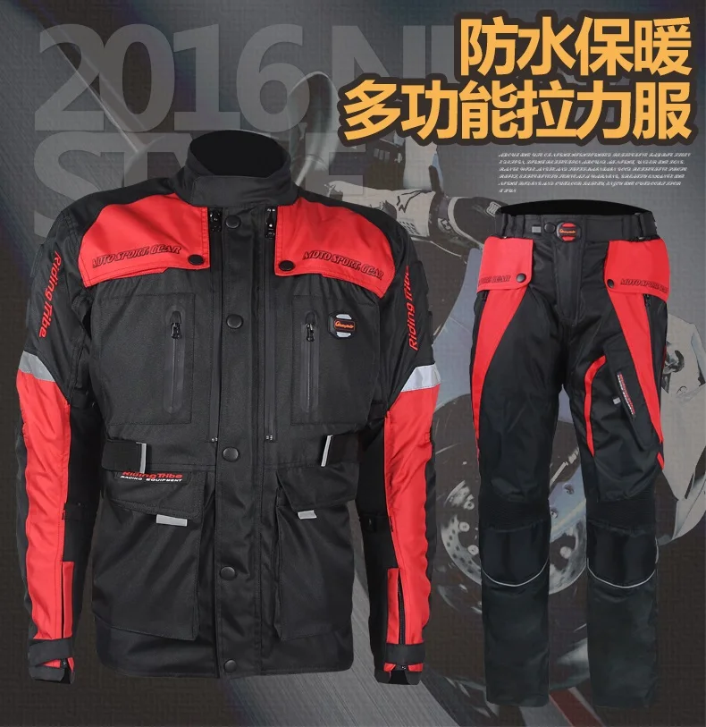 Moto rcycle pull suit Мужская одежда для гонок по бездорожью ветрозащитная Водонепроницаемая мотоциклетная куртка для путешествий для верховой езды куртка для мотоцикла брюки костюм