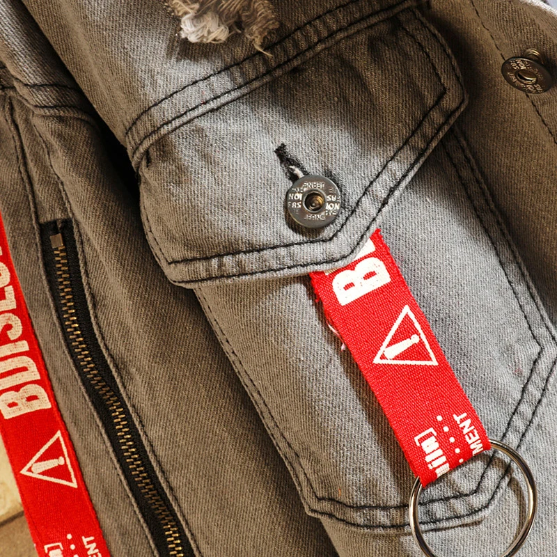 Maxulla Men's Denim Jackets Fashion Anorak Jackets Mens Hip Hop Streetwear Denim Coats Harajuku Zipper Hooded jacket,WA005