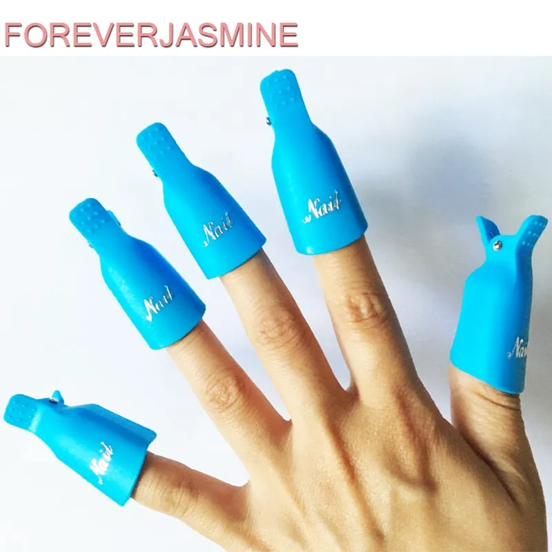 

10pcs Plastic Nail Art Soak Off Cap Clip UV Gel Polish Remover Wrap Tool Reusable Keeper Acrylic Nail Removal