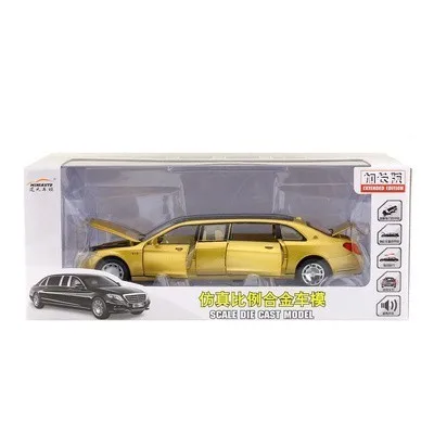 Литые под давлением модели автомобилей 1:32 Масштаб Maybach S650 сплав модели автомобилей моделирование Расширенная Серия Модель автомобиля детская игрушка украшение автомобиля - Цвет: Golden With Box