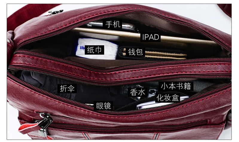  Fashion Women's Genuine Leather Handbags mummy bag Casual shoulder Chain Bags Ladies Crossbody Bags - 32884672432