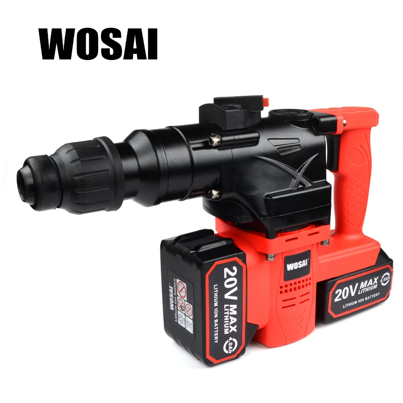 Buy WOSAI 40V Lithium Battery Rotary Hammer Heavy Duty Cordless Impact Drill