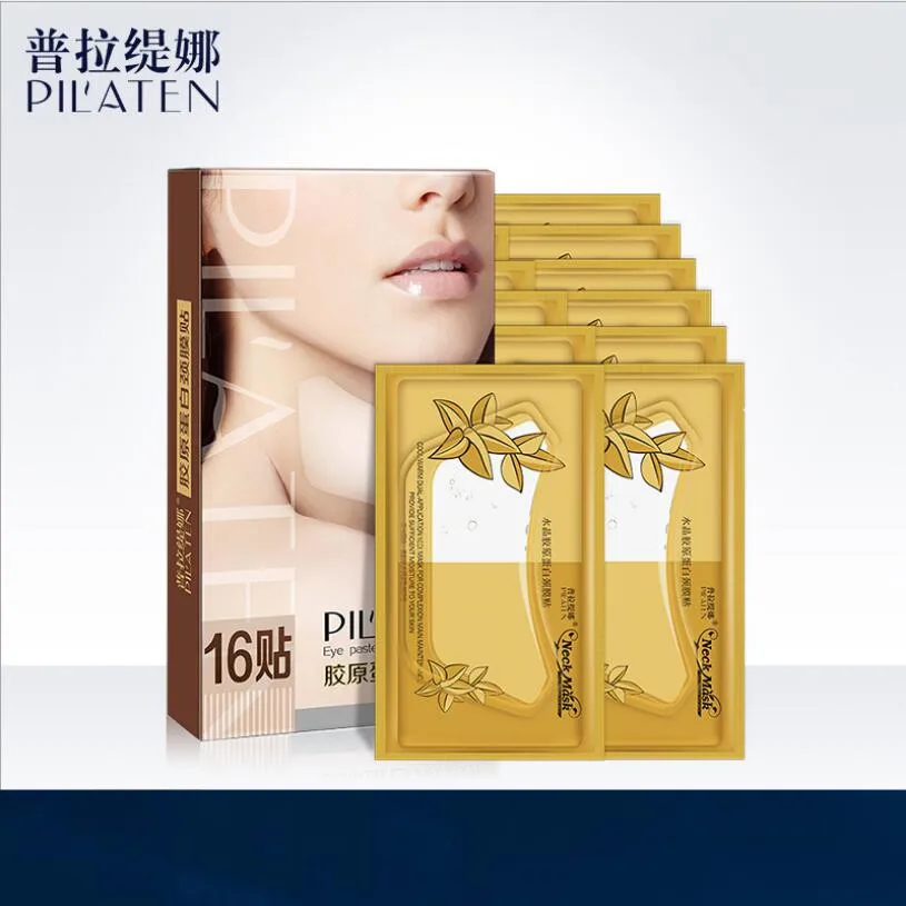 

320pcs/CTN PILATEN Collagen Crystal Neck Mask Whitening Moisturing Mask Neck Paste Skin Care Wholesale DHL Post Shipping