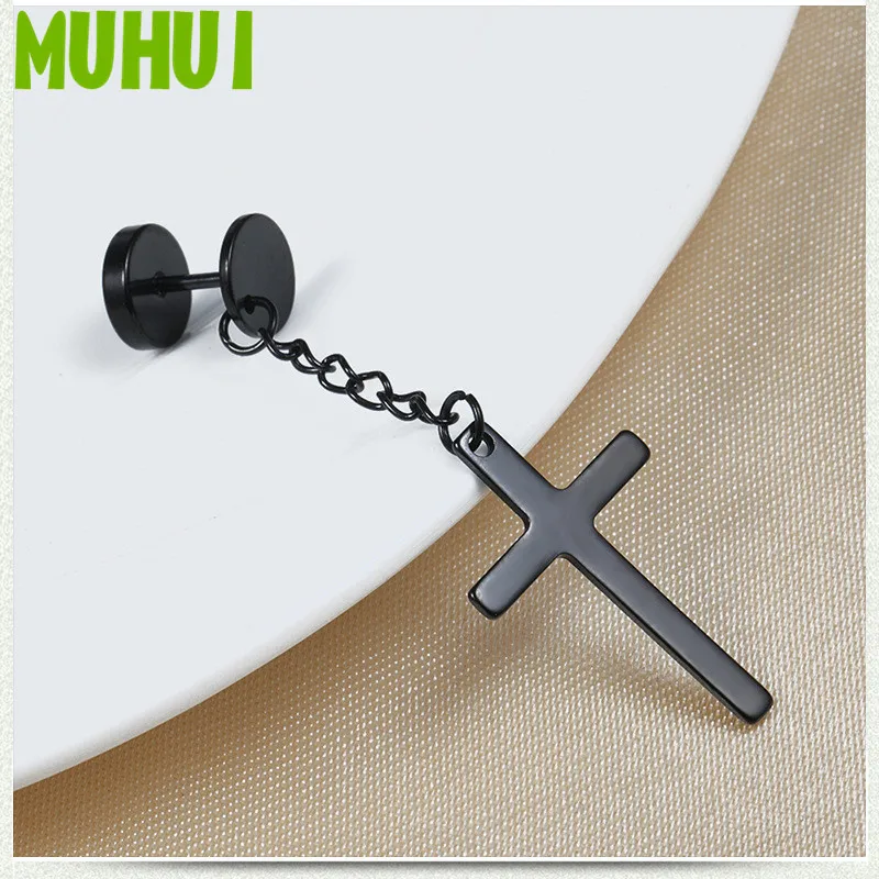 

1pc Kpop EXO LUHAN Punk Style Cross Earrings For Women Personality Creativity Earing Men Jewelry Brincos 19235