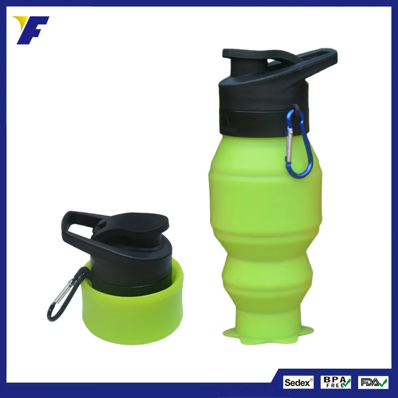 CAKEHOUD 530 мл творческих складной бутылки бутылка для воды складная бутылка воды/на открытом воздухе путешествие Спорт Велоспорт Чайник Посуда для напитков - Цвет: Fruit green