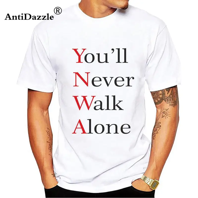 Antidaazle You'll Never Walk Alone футболка новая для поклонников Ливерпуля все чемпионы Мода