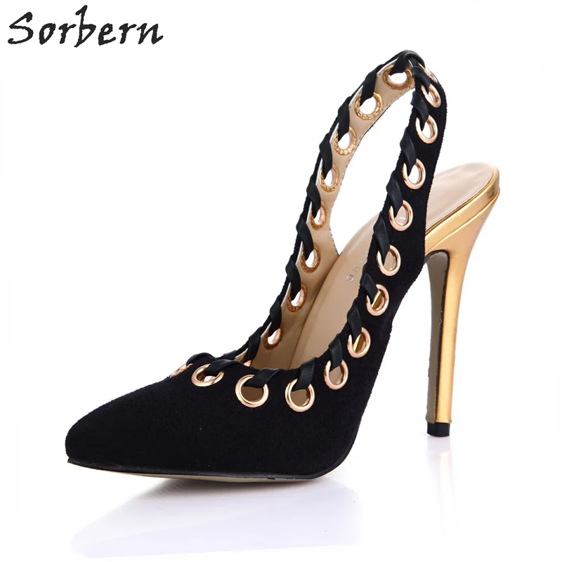 open heel pumps