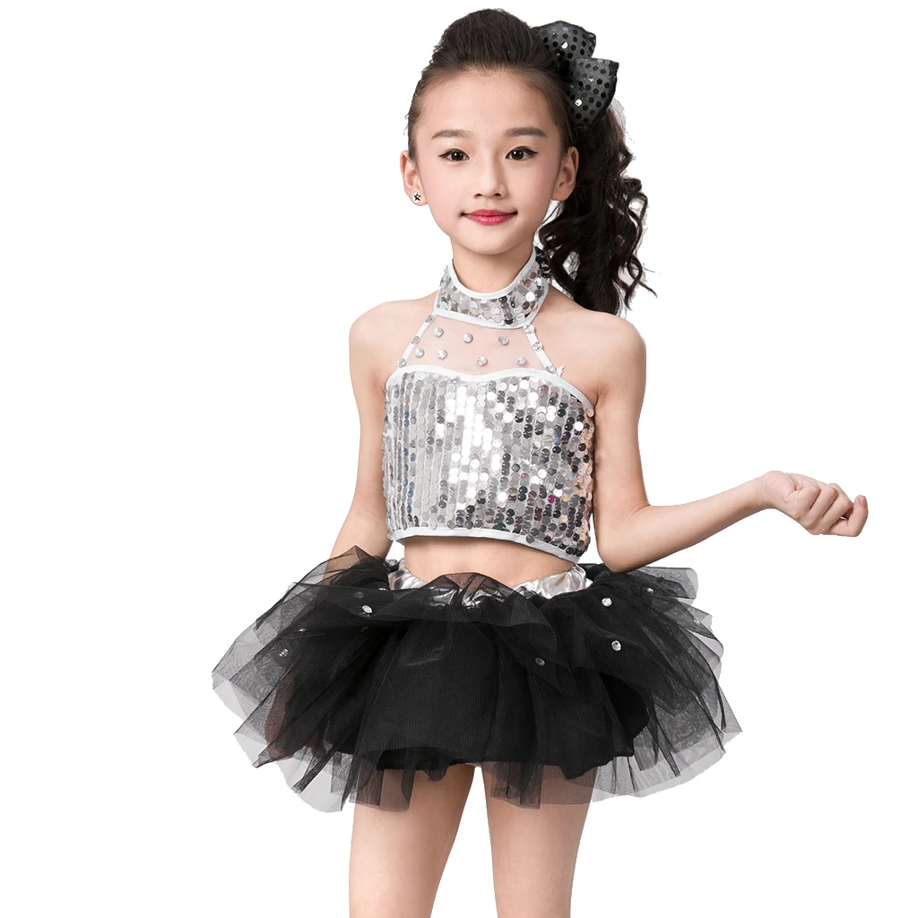

Cute Children Jazz Show Clothes Girls Modern Dance Performance Kids Jazz Costume Stage Wear