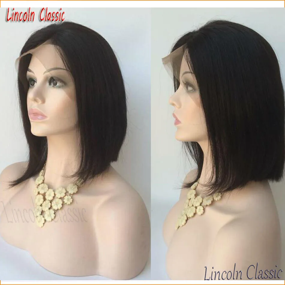 2017 New Yaki Straight Bob Style Glueless Full Lace Wig