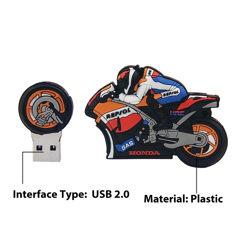 usb flash drive pen drive 32gb pendrive cartoon Motorcycle 4gb 8gb 16gb bulk motor car memory stick u disk flash card gift
