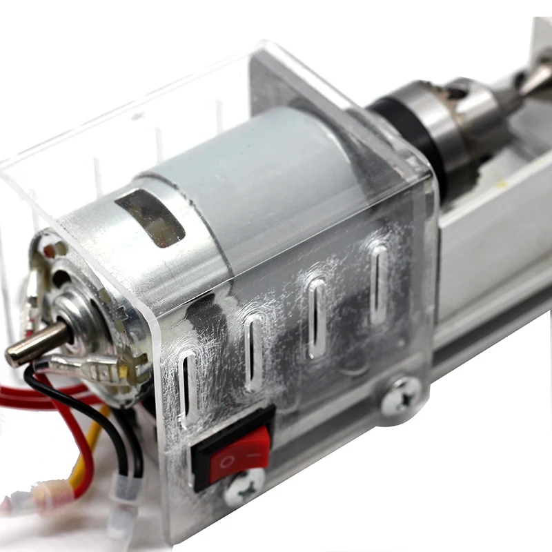 Wood Lathe Machine DC12-24V 96W Mini Lathe Beads Machine Woodwork DIY Standard Set Power carving cutter Wood